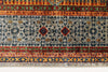 6x8 Multicolor and Gray Turkish Tribal Rug