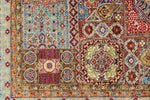 6x8 Multicolor and Light Blue Turkish Tribal Rug