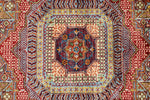 6x8 Multicolor and Light Blue Turkish Tribal Rug