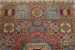 6x8 Multicolor and Light Blue Turkish Tribal Rug