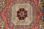 6x8 Multicolor and Blue Turkish Tribal Rug