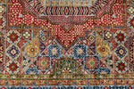 6x8 Multicolor and Blue Turkish Tribal Rug