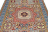 6x8 Multicolor and Blue Turkish Tribal Rug