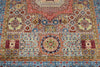 6x8 Multicolor and Blue Turkish Tribal Rug