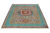 5x7 Light Gray and Turquoıse Turkish Tribal Rug