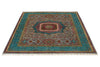 5x7 Light Gray and Turquoıse Turkish Tribal Rug