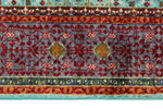 5x6 Turquoıse and Purple Turkish Tribal Rug