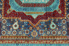 6x8 Blue and Turquoıse Turkish Tribal Rug