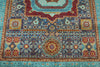 6x8 Blue and Turquoıse Turkish Tribal Rug