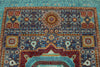 6x8 Blue and Turquoıse Turkish Tribal Rug