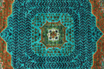 5x7 Turquoıse and Blue Turkish Tribal Rug