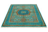 5x7 Turquoıse and Blue Turkish Tribal Rug