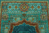 5x7 Turquoıse and Blue Turkish Tribal Rug