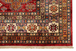 8x10 Red and Ivory Kazak Tribal Rug