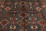 9x12 Brown and Ivory Kazak Tribal Rug