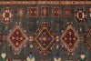 9x12 Brown and Ivory Kazak Tribal Rug