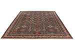 9x12 Brown and Ivory Kazak Tribal Rug