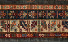 9x12 Brown and Ivory Kazak Tribal Rug