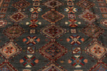 9x12 Brown and Ivory Kazak Tribal Rug