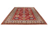 9x13 Red and Ivory Kazak Tribal Rug