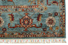 7x10 Light Blue and Multicolor Turkish Tribal Rug