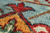 7x10 Light Blue and Multicolor Turkish Tribal Rug