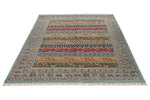 6x8 Mustard and Multicolor Tribal Rug