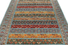 6x8 Mustard and Multicolor Tribal Rug