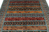 6x8 Mustard and Multicolor Tribal Rug