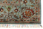 8x10 Light Blue and Multicolor Turkish Tribal Rug