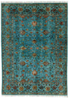 6x8 Blue and Multicolor Tribal Rug
