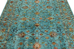 6x8 Blue and Multicolor Tribal Rug