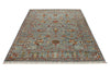 6x8 Gray and Multicolor Turkish Tribal Rug