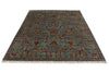 6x8 Gray and Multicolor Turkish Tribal Rug