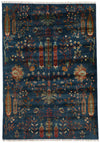 8x10 Navy and Multicolor Anatolian Traditional Rug