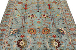 5x7 Gray and Multicolor Turkish Tribal Rug