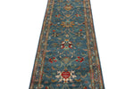 3x10 Blue and Multicolor Turkish Tribal Runner