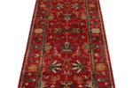 3x8 Red and Multicolor Turkish Tribal Runner