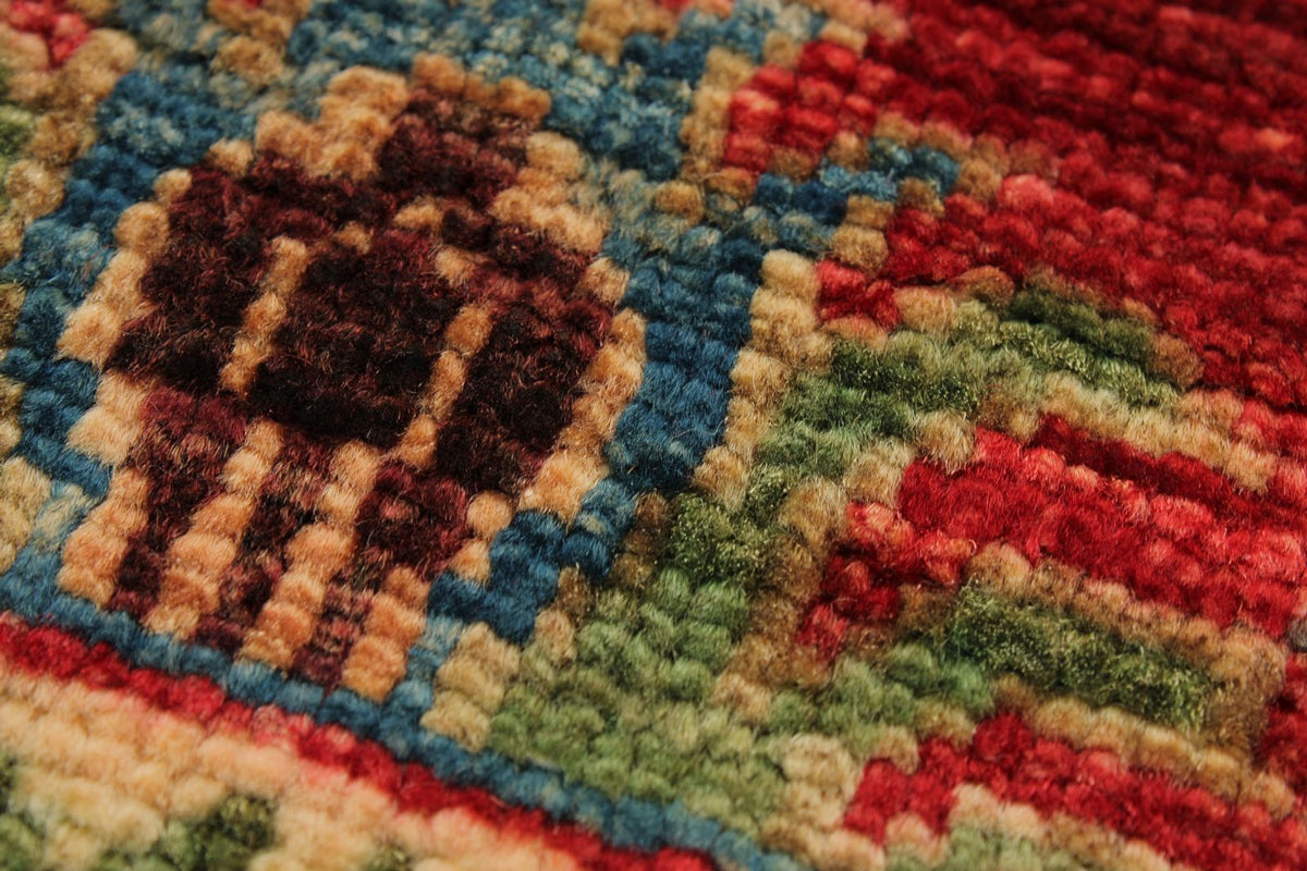 3x8 Red and Multicolor Turkish Tribal Runner