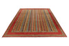 10x13 Multicolor and Red Turkish Tribal Rug