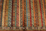 10x13 Multicolor and Red Turkish Tribal Rug