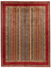 9x12 Red and Multicolor Turkish Tribal Rug