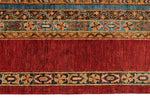 9x12 Red and Multicolor Turkish Tribal Rug