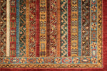 9x12 Red and Multicolor Turkish Tribal Rug