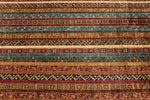 9x12 Red and Multicolor Turkish Tribal Rug