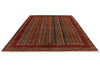 9x12 Multicolor and Red Turkish Tribal Rug