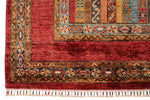 9x12 Multicolor and Red Turkish Tribal Rug