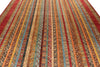 9x12 Multicolor and Red Turkish Tribal Rug