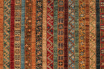 9x12 Multicolor and Red Turkish Tribal Rug