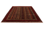 7x10 Red and Multicolor Turkish Tribal Rug